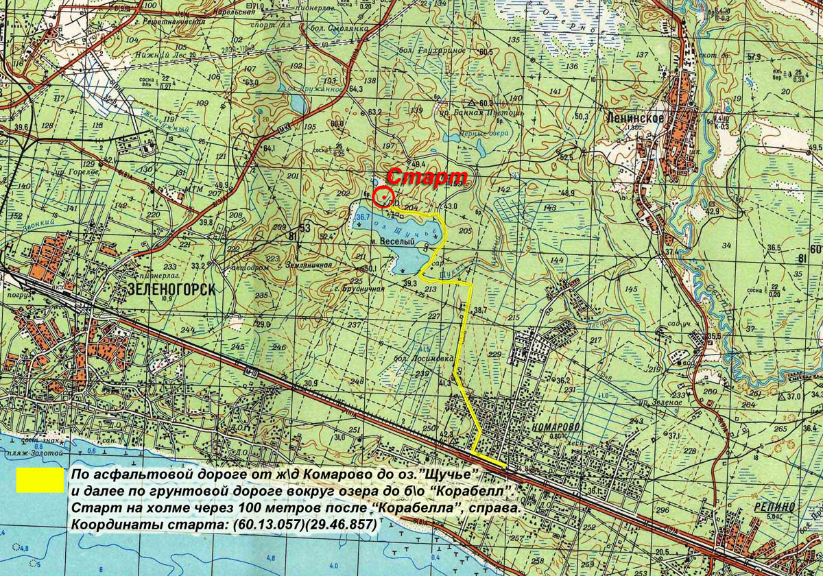 Map to start location